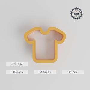 18-Piece T-Shirt Shape Cutter Set, Sizes 0.75" - 5.00", Ideal for Cookies, Fondant & Clay PRODUCT_1439