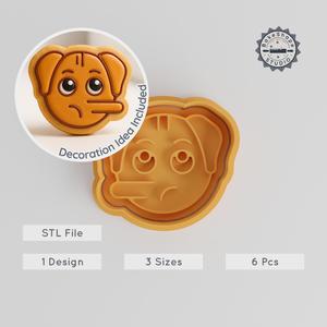 Animal Cookie Cutter & Stamp Collection, Dog Shapes, Ideal for Fondant & Cookies, Includes S/M/L, 6 Piece Set PRODUCT_885