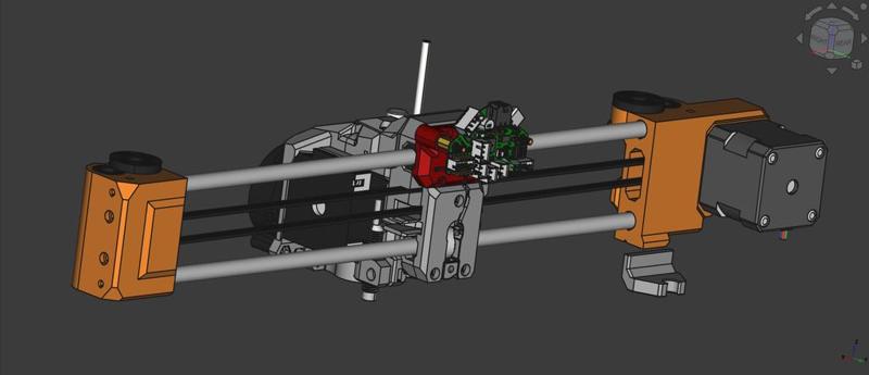 BTT EBB36 adapted part for Prusa Bear with Hermera extruder