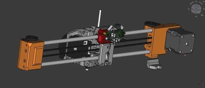 BTT EBB36 adapted part for Prusa Bear with Hermera extruder