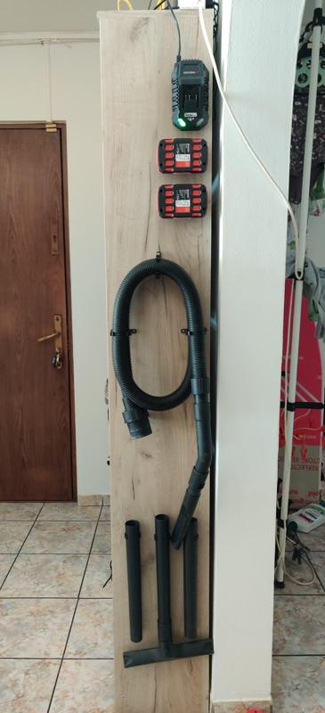 Parkside vacuum cleaner flexible hose and rigid pipe holder