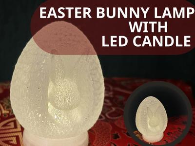 Easter Bunny Lamp with LED Candle