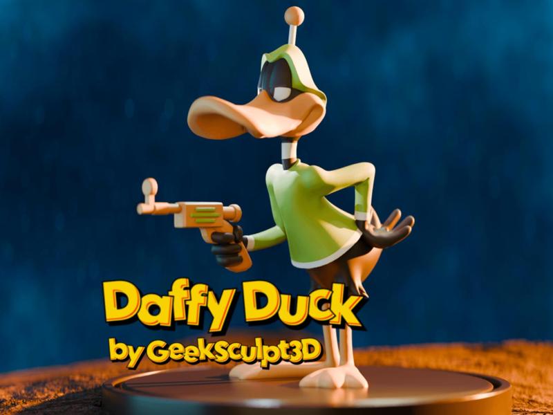 Playful Daffy Duck Sculpture for Cartoon Lovers