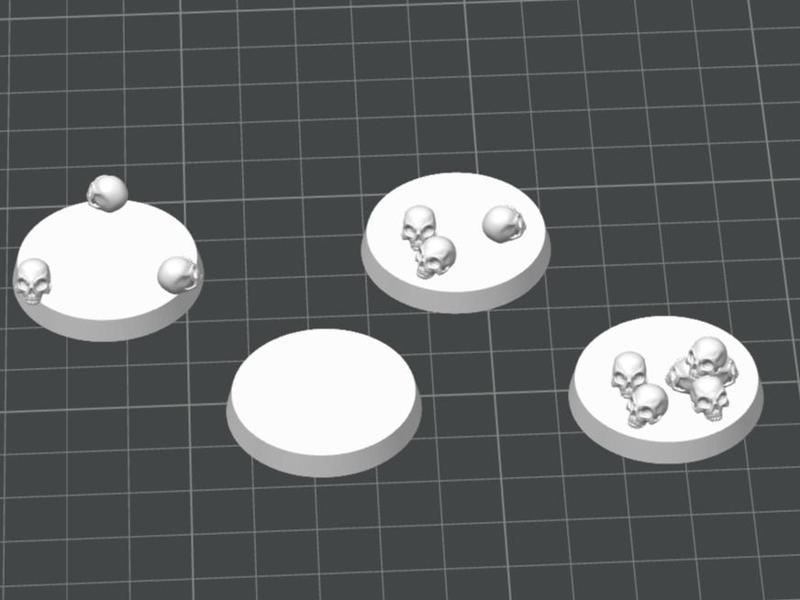 32mm round bases with skulls