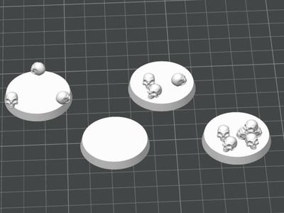 32mm round bases with skulls