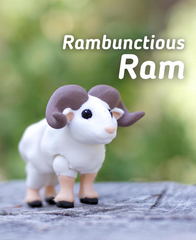Rambunctious Ram - Articulated Fidget Ram - Ludo Animal