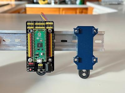 Din Rail mount for a KEYESTUDIO pico breakout board