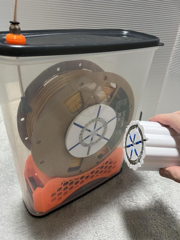 Magnetic rewinder for Inomata drybox