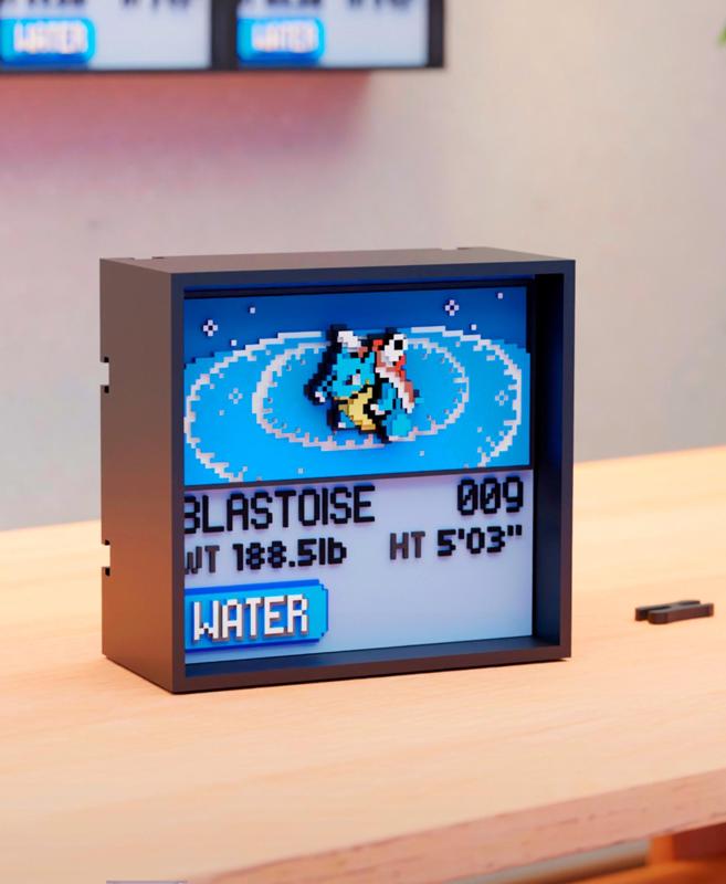 #009 Blastoise - Pixel Voxel Art Frame (No support, 3MF included)