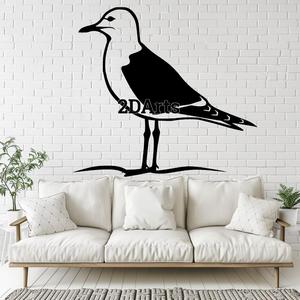 Seagull 2D Wall Art/Window Art - Digital STL & SVG Files for 3D Printing and Laser Cutting