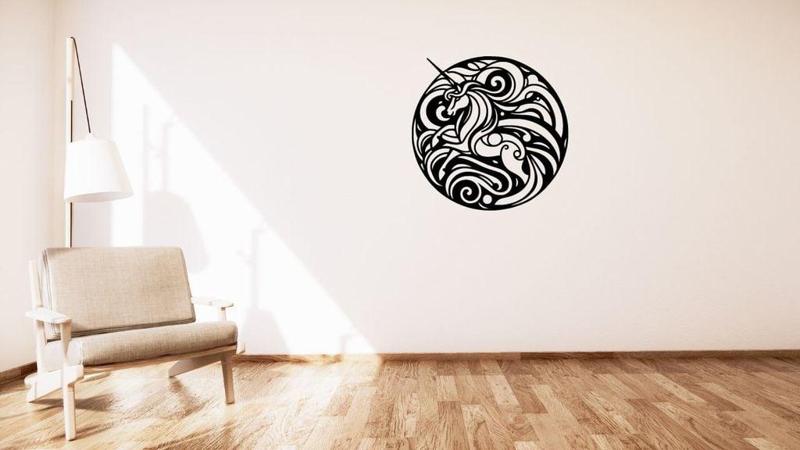 Art Nouveau unicorn wall or table decoration