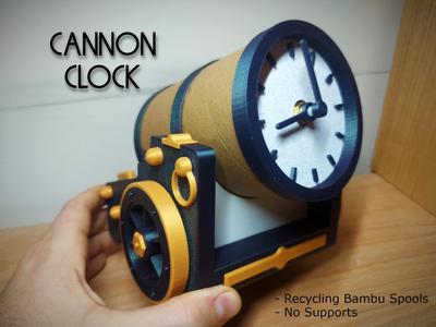 Cannon Clock + Recycling Bambu Spools