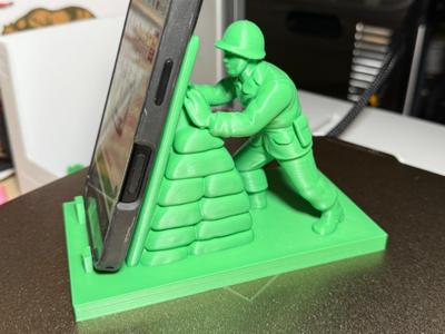 Classic Green Toy Army Man Phone/Tablet Stand