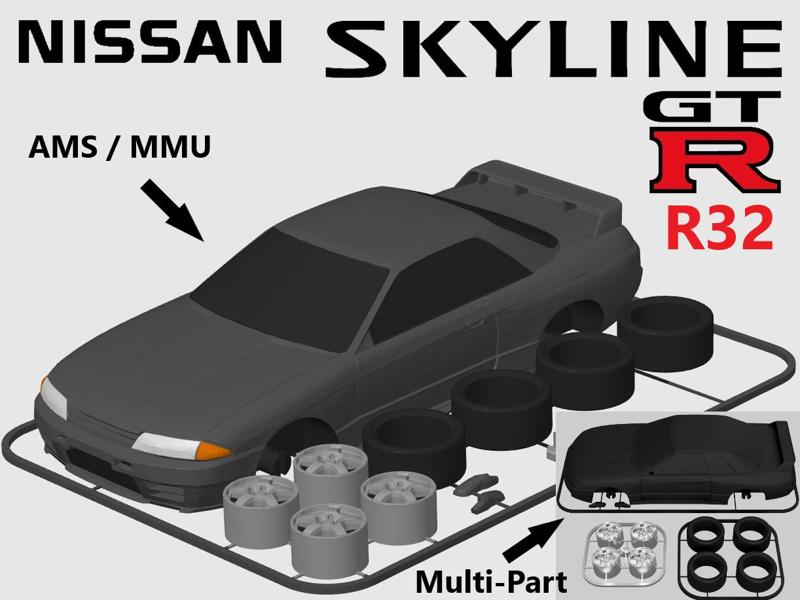 Nissan Skyline GTR R32 'Godzilla' Kit Card (1:24 scale)