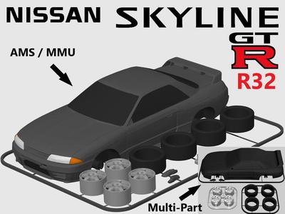 Nissan Skyline GTR R32 'Godzilla' Kit Card (1:24 scale)