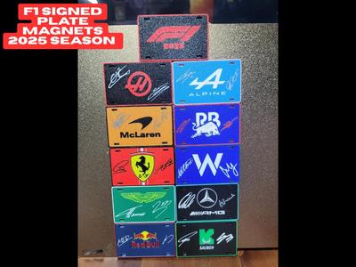 F1 Signed Plates Magnets Set Ultimate Collector’s