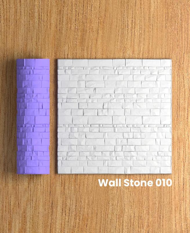 Collection Green | Wall Stone 010 | Polymer Clay Seamless Texture Roller