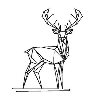 Geometric Deer Wall Art
