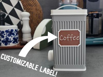 Retro Coffee Container with Scoop