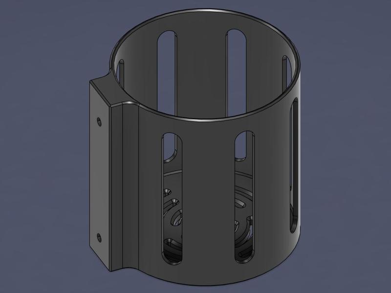 Propane camp cylinder wall mounted holder