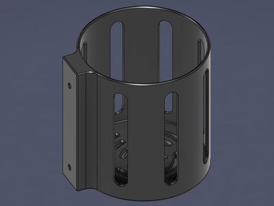 Propane camp cylinder wall mounted holder