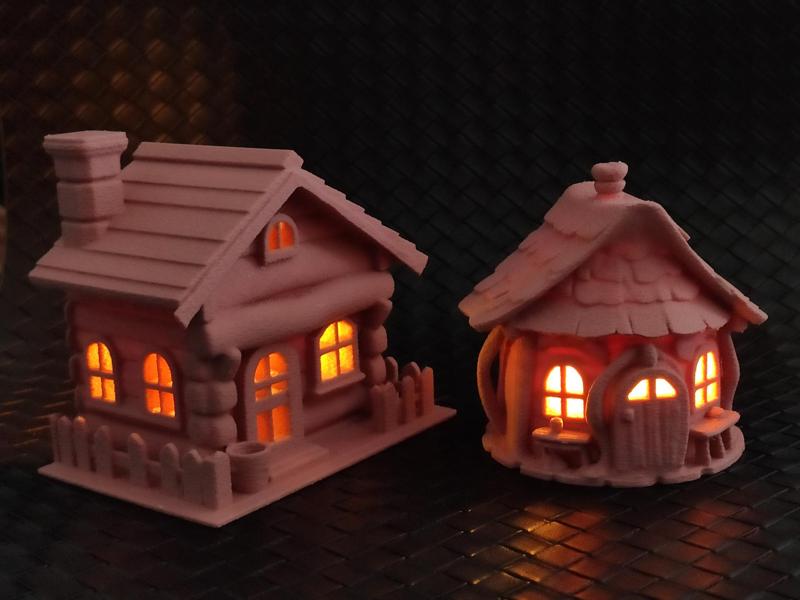 FairyTale cottage - LED tea light cover (2pcs)