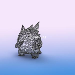 #094 Gengar Pokemon Wiremon Figure