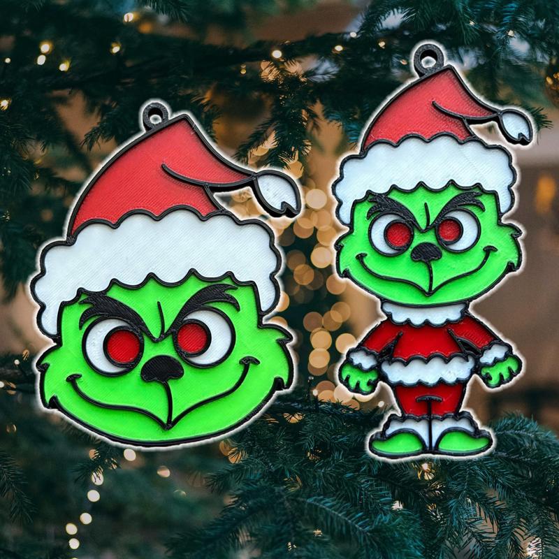Baby Face Grinch Christmas Oranaments