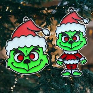 Baby Face Grinch Christmas Oranaments