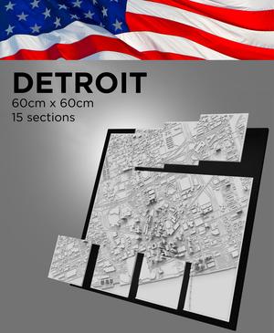 DETROIT, Skyline 3D map
