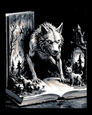 Nightmares and Horrors come alive from the pages of the books - Wall art