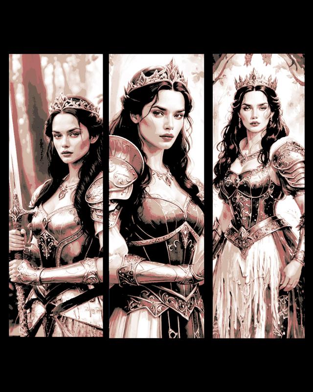 Princesses can fight too - Snow white in Armor - Set of bookmarks