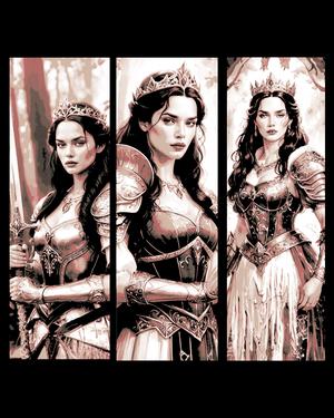 Princesses can fight too - Snow white in Armor - Set of bookmarks