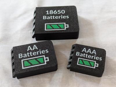 Print In Place Hinged Battery Boxes Various Sizes
