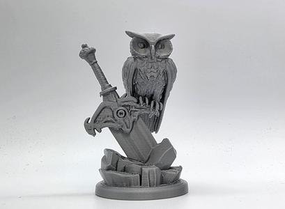 Owl on the Sword Miniature 2