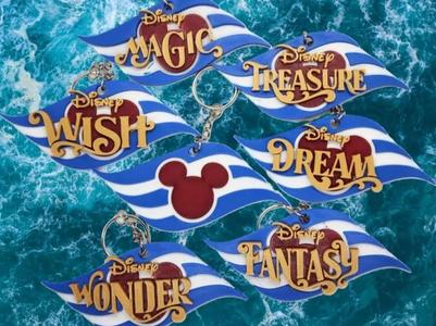 Disney Fleet Cruise Line Keychains