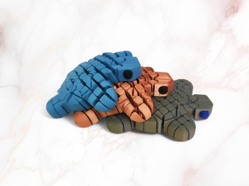 tender flexible turtle, articulated