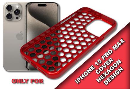 IPhone 15 PRO MAX - Cover Hexagon design