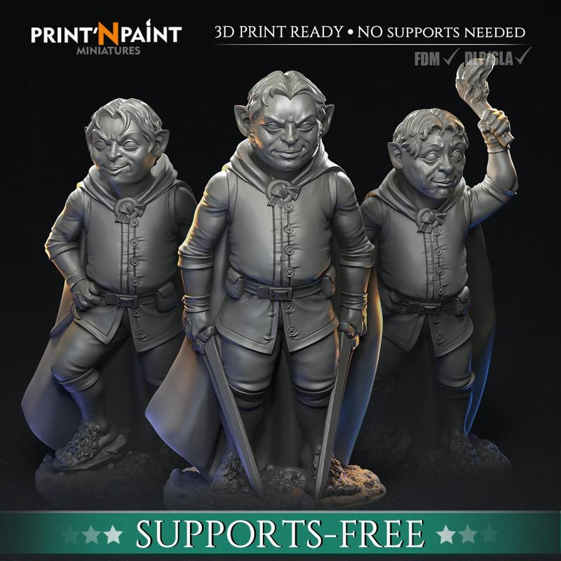 3 Halfling Explorers