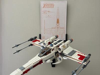 X-Wing 9493 Brick Model Wall Mount - Version 2