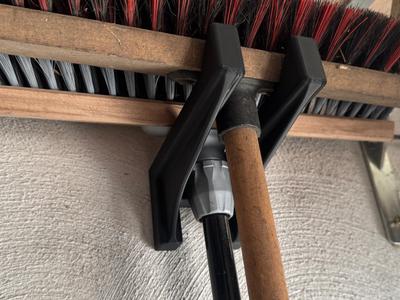 Broom holder, shovel holder