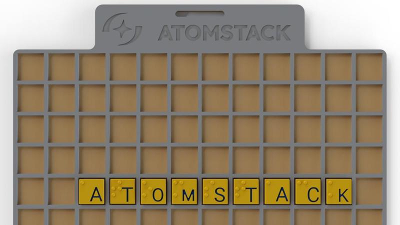 Universal Scrabble Puzzle Set-Braille Encoded ( AtomStack Letter guide)