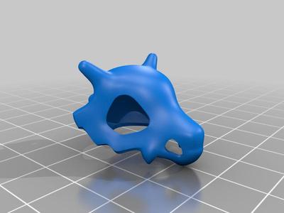 Cubone Pokémon Skull Keychain