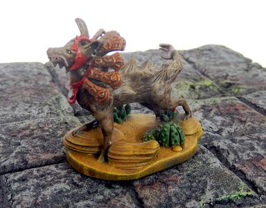 Ahuizotl Aztec dog miniature from Mystic Pigeon Gaming