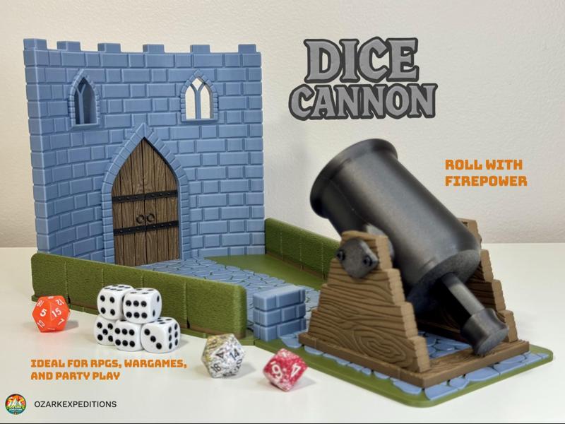Dice Cannon & Castle Wall Scene