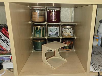 Bath and Body Works 3-wick candle shelves