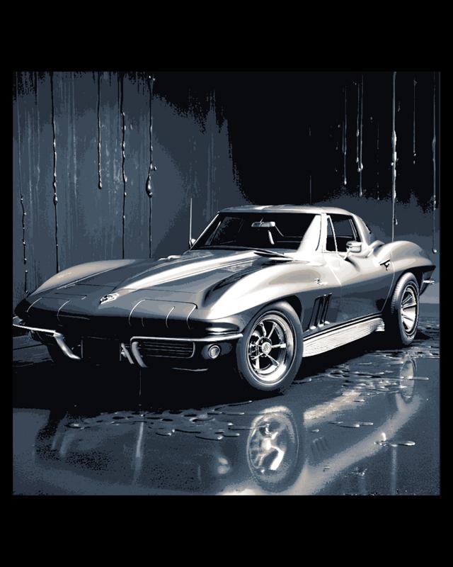 Classic Chevrolet Corvette in Sleek Silver 