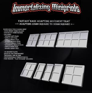 Base Adapting Movement Tray 25mm to 30mm-files 2 ranks deep
