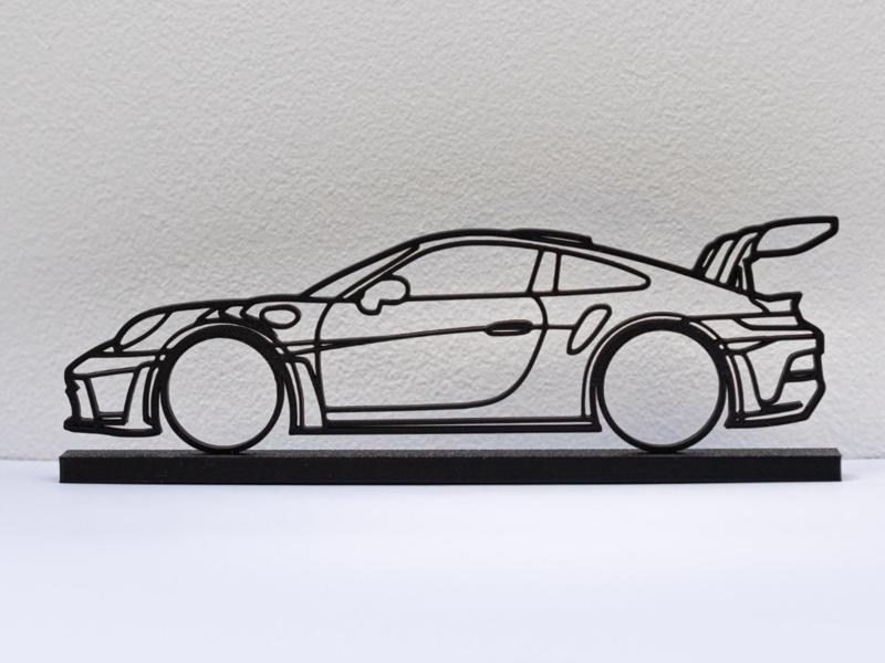 Porsche 992 GT3 RS Silhouette Desk or Shelf Ornament