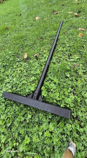 broom and handle ( no trees where harmed in the making of this broom )